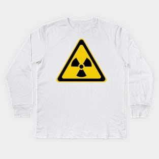 Radioactive Symbol Warning Sign - Triangular Kids Long Sleeve T-Shirt